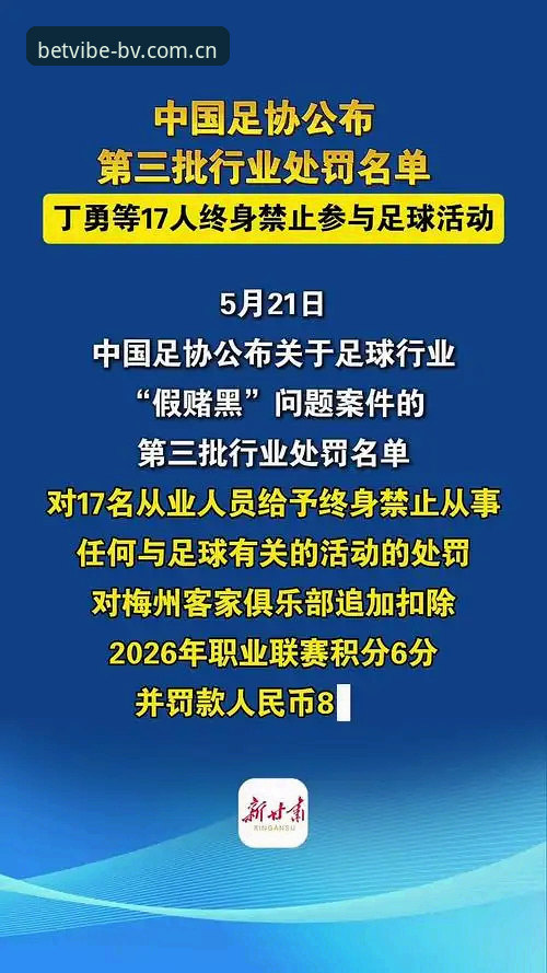 足协第三批禁足令详解：17人终身禁赛的3个核心特征与行业警示